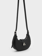 Charles & Ke*th -Trice Belted Shoulder Bag - Noir