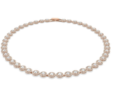 سواروفسكي - قلادة أونا الملائكية للتنس - قطع دائري - ذهب وردي - 5367845