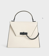 تشارلز آند كيث - حقيبة سامانثا بمقبض علوي - كريمي (إعلان)