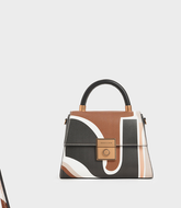 تشارلز آند كيث - حقيبة وينسلت القماشية بحزام - شوكولاتة