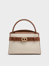 Charles & Ke*th - Aubrielle Canvas Two-Tone Top Handle Bag - Taupe Canvas