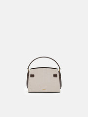 Pedr*-Belted Canvas Handbag - Dark Brown Canvas