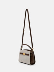 Pedr*-Belted Canvas Handbag - Dark Brown Canvas