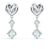 Swar*vski - Lifelong Heart drop earrings Heart, White Rhodium Plated-5517943-ON SALE