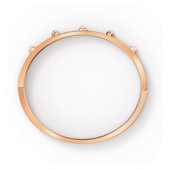 Swar*vski -Crystal Thrilling Bangle, White, Rose-Gold Tone Plated 5555746 (Size M)