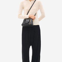 Pedr*-Lucia Leather Handbag - Black