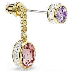 Swar*vski -Chroma drop earrings Mixed cuts, Multicolored, 18K gold finish-5738478