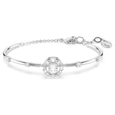 Swar*vski - Constella bangle Round cut, Dancing stone, White, Rhodium plated-5743523