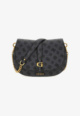 Gues* - Kuba Mini Crossbody Flap XS Logo- CHARCOAL