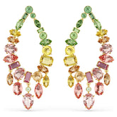 Swar*vski -Gema drop earrings Mixed cuts, Chandelier, Multicolored, 18K gold finish-5737445
