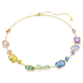 Swar*vski - Gema necklace Mixed cuts, Multicolored, 18K gold finish -5741584