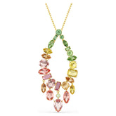 Swar*vski -Gema pendant Mixed cuts, Multicolored, 18K gold finish