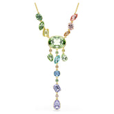 Swar*vski -Gema Y necklace Mixed cuts, Multicolored, 18K gold finish-5737451