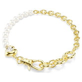 Swar*vski -Idyllia bracelet Crystal pearl, White, 18K gold finish-5737299