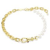 Swar*vski - Idyllia necklace Crystal pearl, White, 18K gold finish-5743993