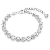 Swar*vski -Imber Tennis bracelet Round cut, White, Rhodium plated-5682666