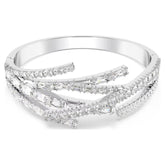 Swar*vski - Matrix bangle Mixed cuts, White, Rhodium plated-M-5726292