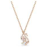 Swar*vski -Swan pendant Mixed cuts, Swan, White, 18K rose gold finish-5738203