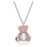 Swar*vski -Teddy pendant Bear, Pink, Rhodium plated-5599168