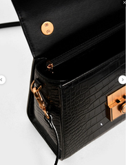 Charles & Ke*th - Croc-Effect Structured Bag - Black