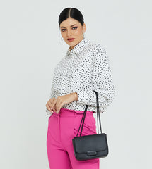Charles & Ke*th - Double Chain Link Crossbody Bag - Black