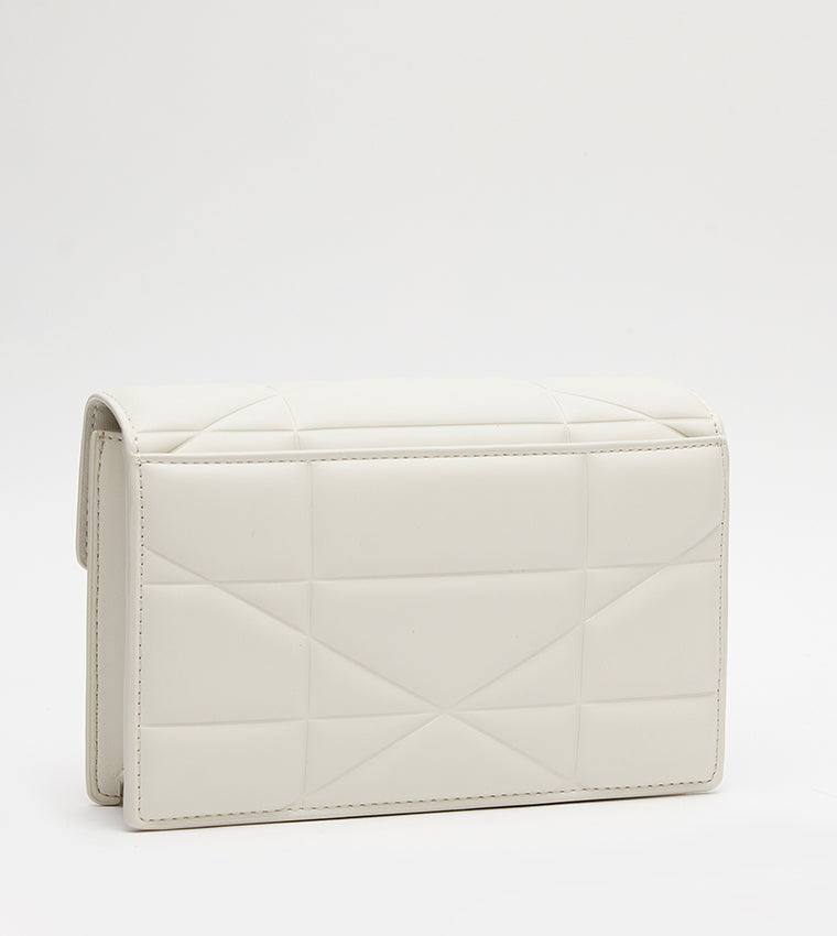 Charles & Ke*th - Blanche Chevron Chain Handle Bag - White