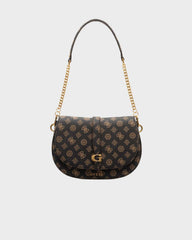 Gues* - Kuba Mini Crossbody Flap XS Logo- TAN