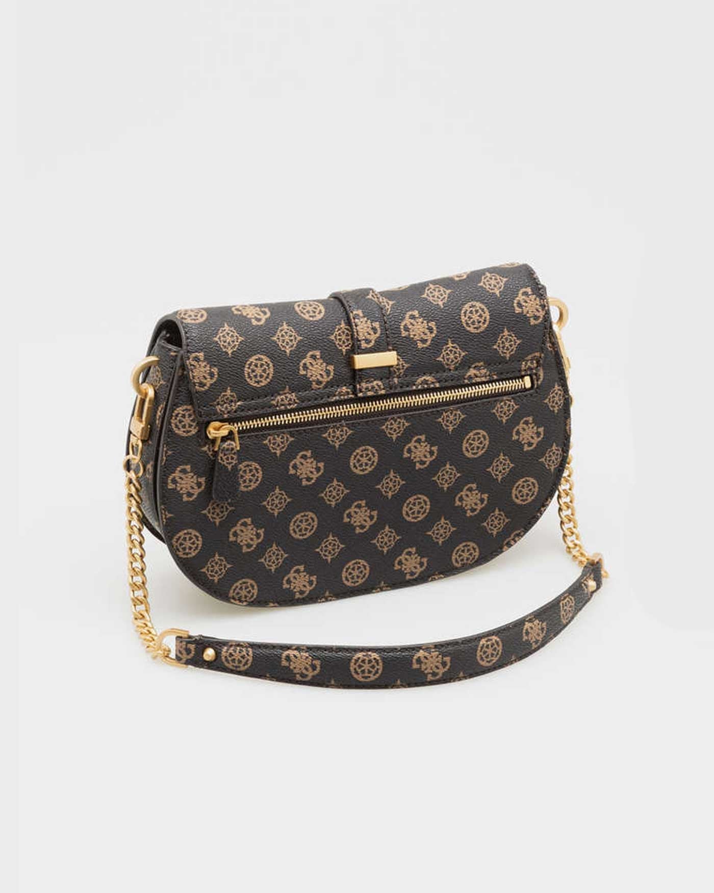 Gues* - Kuba Mini Crossbody Flap XS Logo- TAN