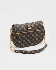 Gues* - Kuba Mini Crossbody Flap XS Logo- TAN