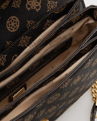 Gues* - Kuba Mini Crossbody Flap XS Logo- TAN