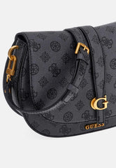 Gues* - Kuba Mini Crossbody Flap XS Logo- CHARCOAL