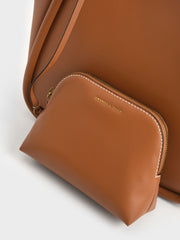 Charles & Ke*th - Tubular Slouchy Tote Bag - Cognac