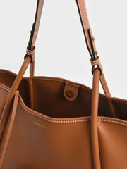 Charles & Ke*th - Tubular Slouchy Tote Bag - Cognac