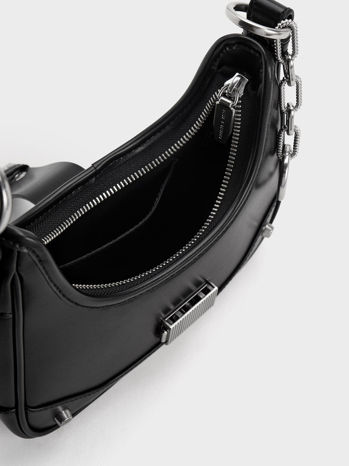 Charles & Ke*th - Winslet Canvas Belted Hobo Bag - Black