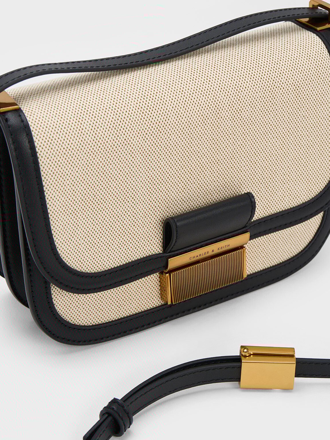 Charles & Ke*th - Charlot Canvas Crossbody Bag - Black