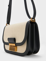 Charles & Ke*th - Charlot Canvas Crossbody Bag - Black