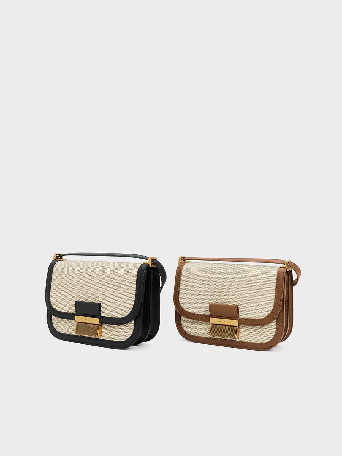 Charles & Ke*th - Charlot Canvas Crossbody Bag - Black