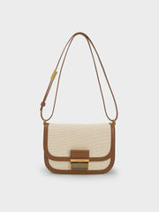 Charles & Ke*th - Charlot Canvas Crossbody Bag - Chocolate