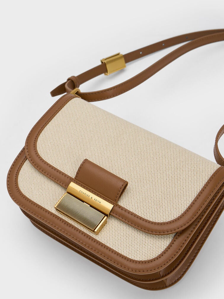 Charles & Ke*th - Charlot Canvas Crossbody Bag - Chocolate