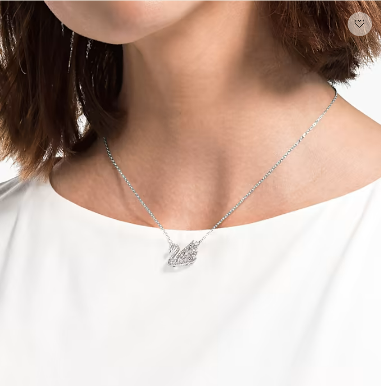 Swar*vski - Dancing Swan necklace - White - 5514421