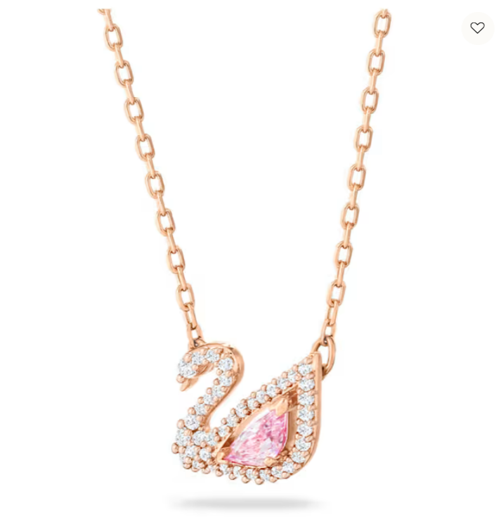 Swar*vski - Dancing Swan necklace - Rose Gold/Pink 5469989