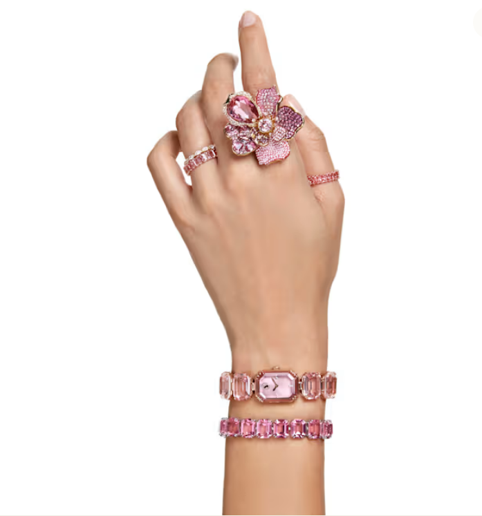 Swar*vski - Matrix ring - Pink - Rose Gold - 5648286