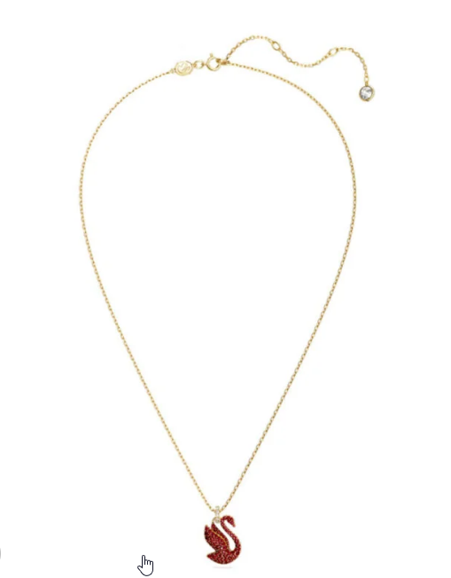 Swar*vski - Iconic Swan pendant Swan, Medium, Red, Gold-tone plated - 5647871