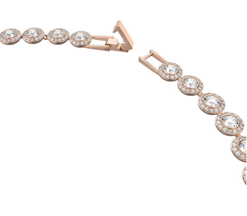Swar*vski - Una Angelic Tennis necklace - Round Cut - Rose Gold - 5367845