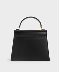 Charles & Ke*th - Samantha Envelope Top Handle Bag - Black