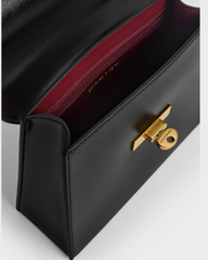 Charles & Ke*th - Samantha Envelope Top Handle Bag - Black