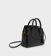 Charles & Ke*th - Rene Structured Top Handle Bag - Black