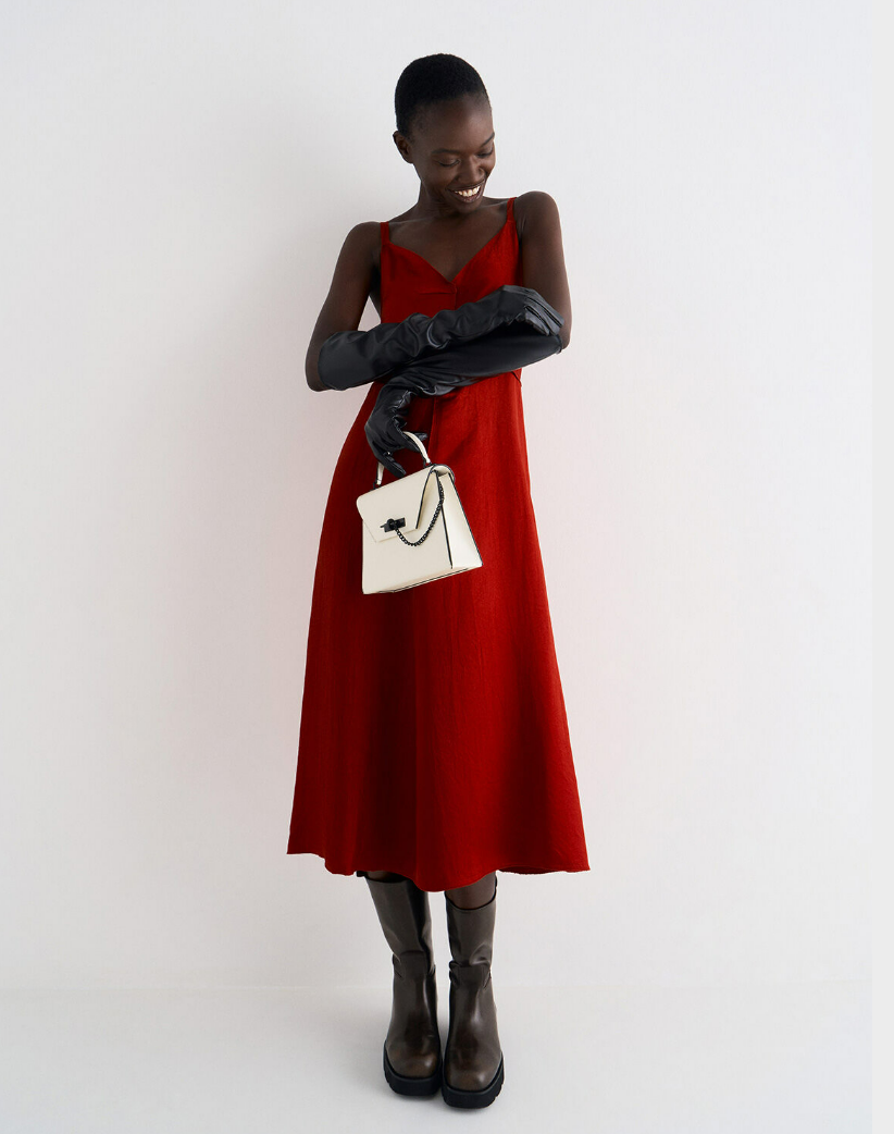 Charles & Ke*th - Samantha Envelope Top Handle Bag - Cream