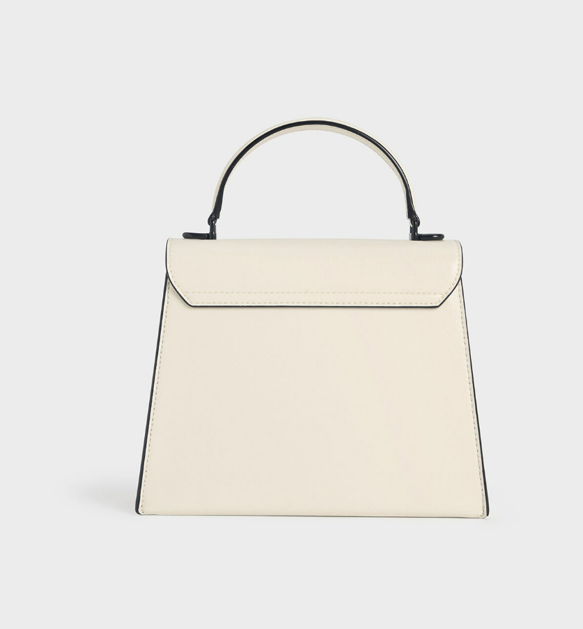 Charles & Ke*th - Samantha Envelope Top Handle Bag - Cream