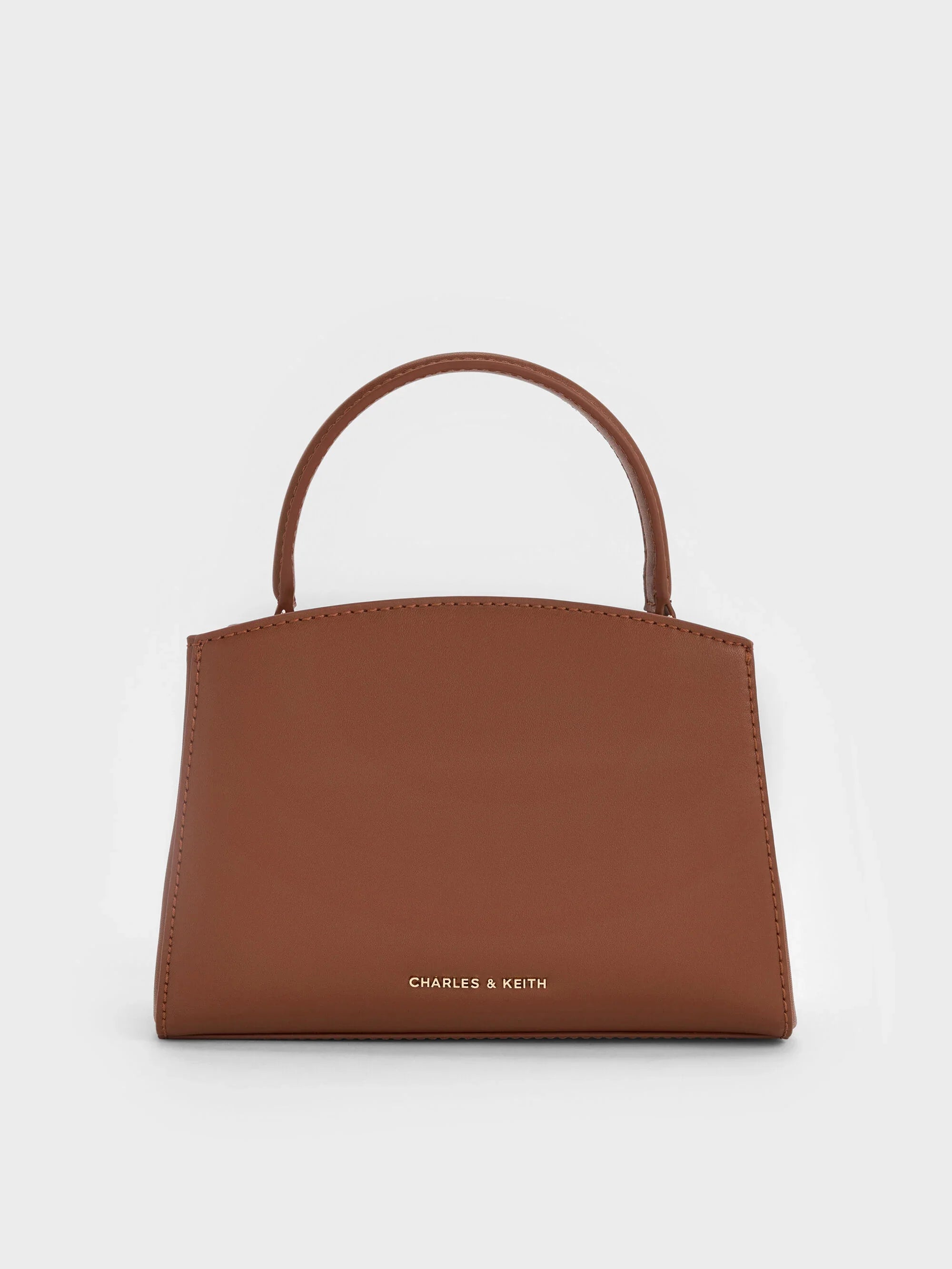 Charles & Ke*th - Aubrielle Canvas Two-Tone Top Handle Bag - Taupe Canvas